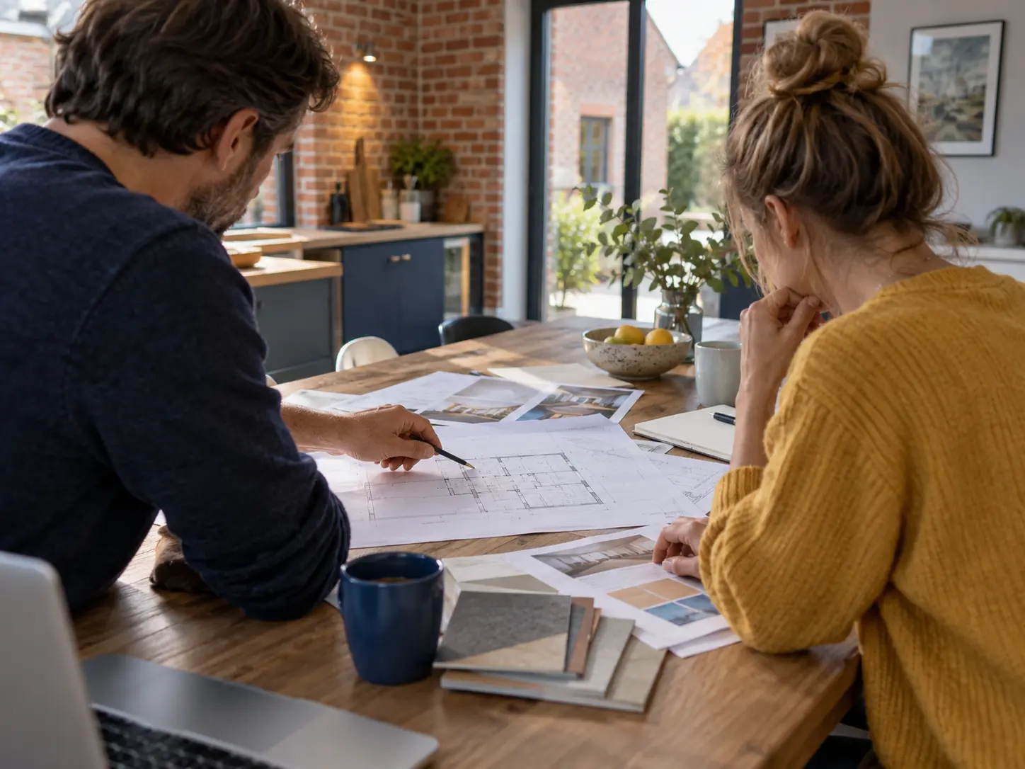 Plan et documents d’un projet immobilier sur une table